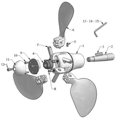 Flexofold 3 Blades Shaft Spare parts