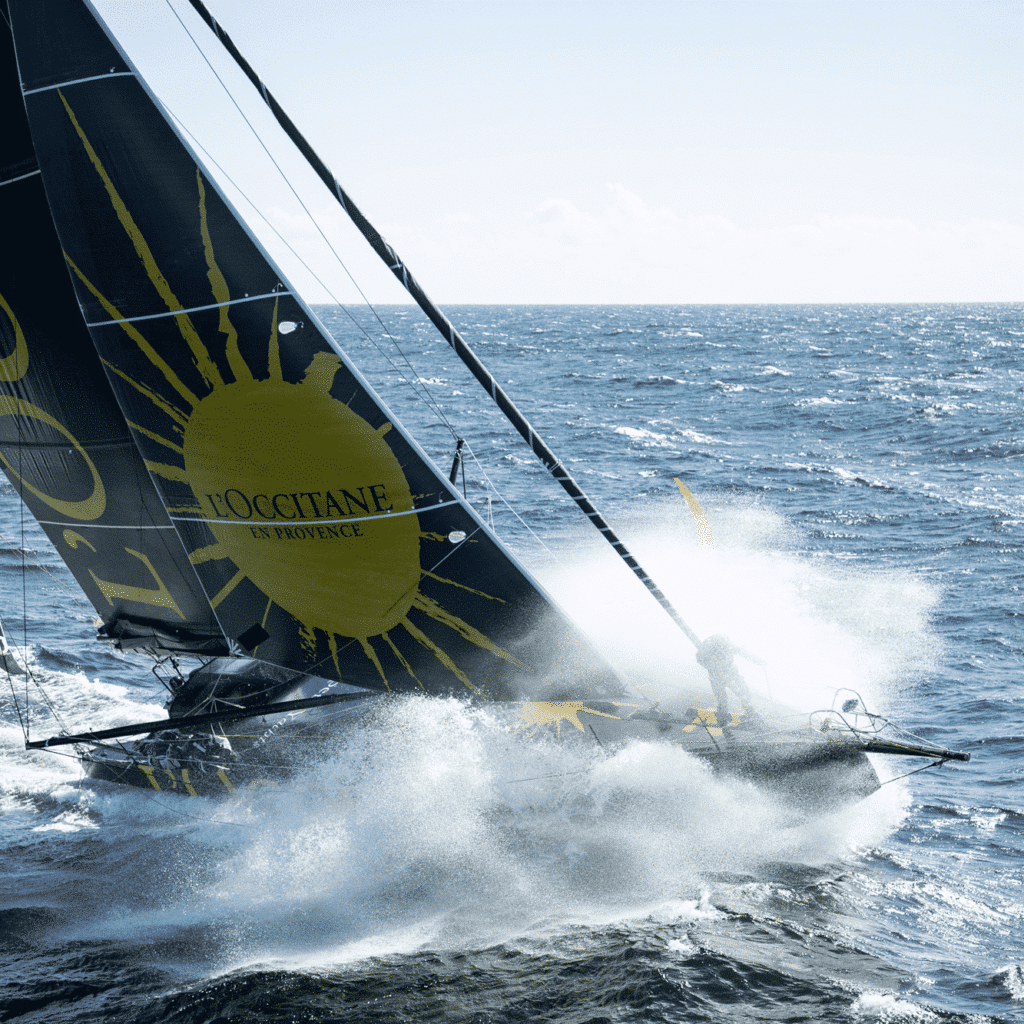 OFF Groix - June 6: French skippers Armel Tripon sailing on the Imoca l'Occitane, training prior to the vendée globe, on June 6, 2020, off Groix, South Brittany, France - Photo Pierre Bouras / L'Occitane en Provence