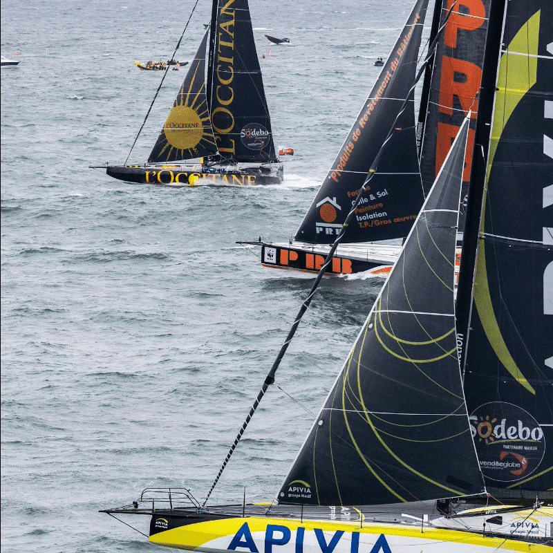 Départ Vendée Arctique ©Eloi Stichelbaut - polaRYSE /IMOCA 