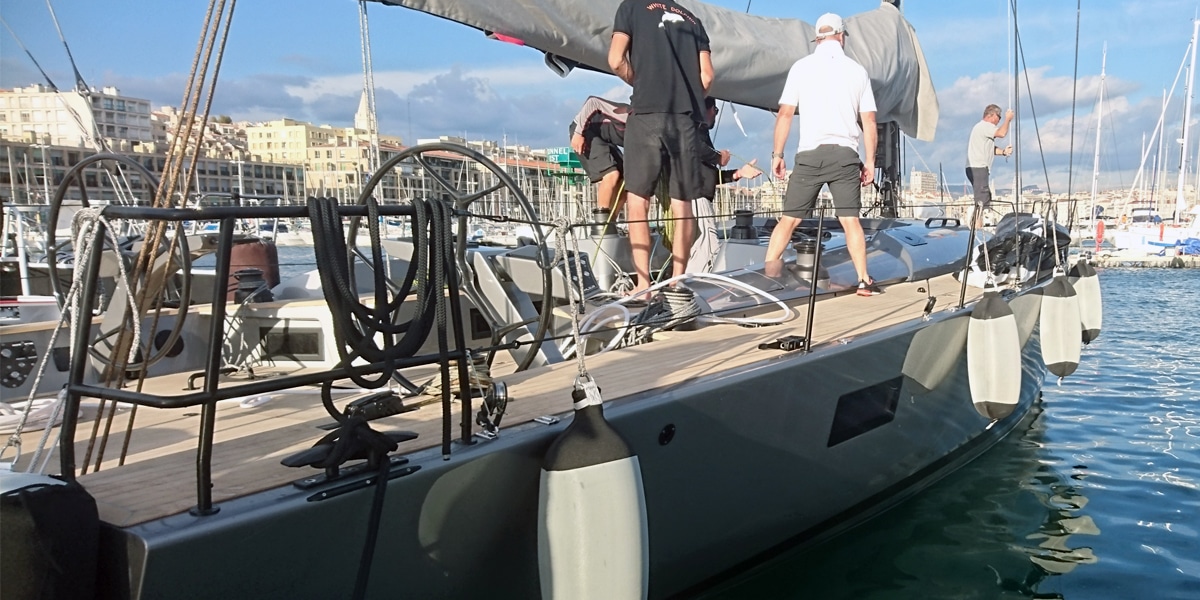 Fendertex fenders on sailboat